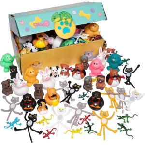 Fun Express Animal Characters Treasure Chest Assortment – Bulk 120 Pc