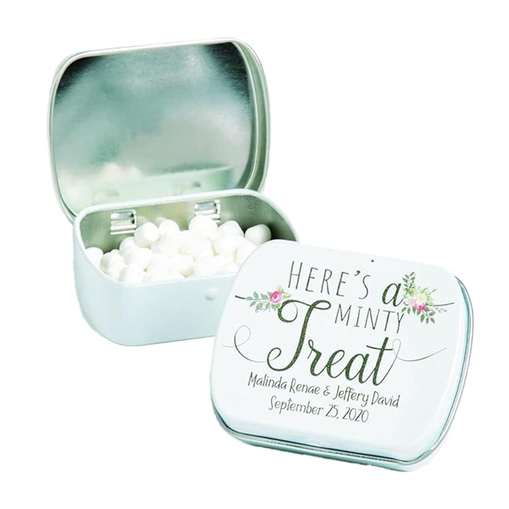 image:imageFun Express 2 12 Personalized Adventure Wedding Mint Tin Handouts  24 Tins of Mints  Wedding Birthday Bachelorette and Other Party Favors