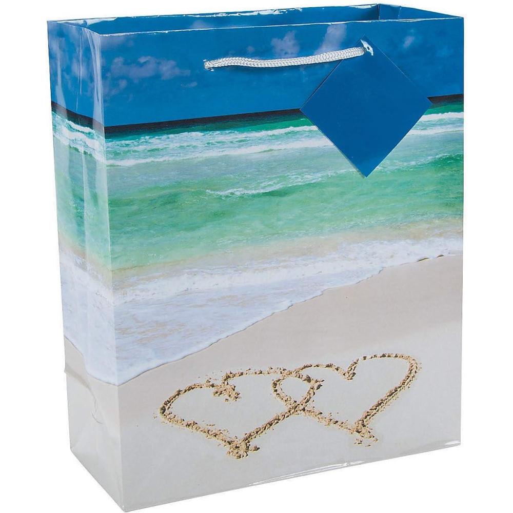 image:imageFun Express Beach Wedding Favors Bags  Bridesmaid and Wedding Party Supplies and Gift Bags  Blue Set of 12