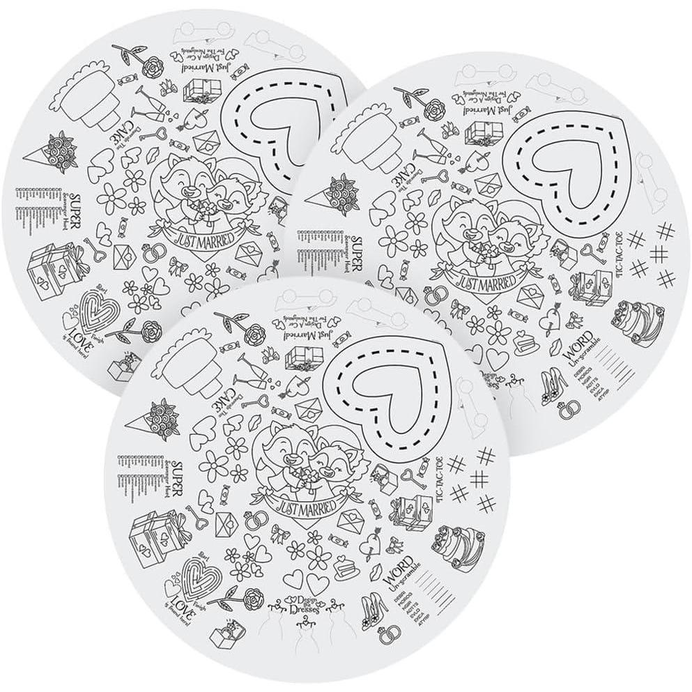 image:imageFun Express Color Your Own Wedding Circle Table Toppers  3 Pc
