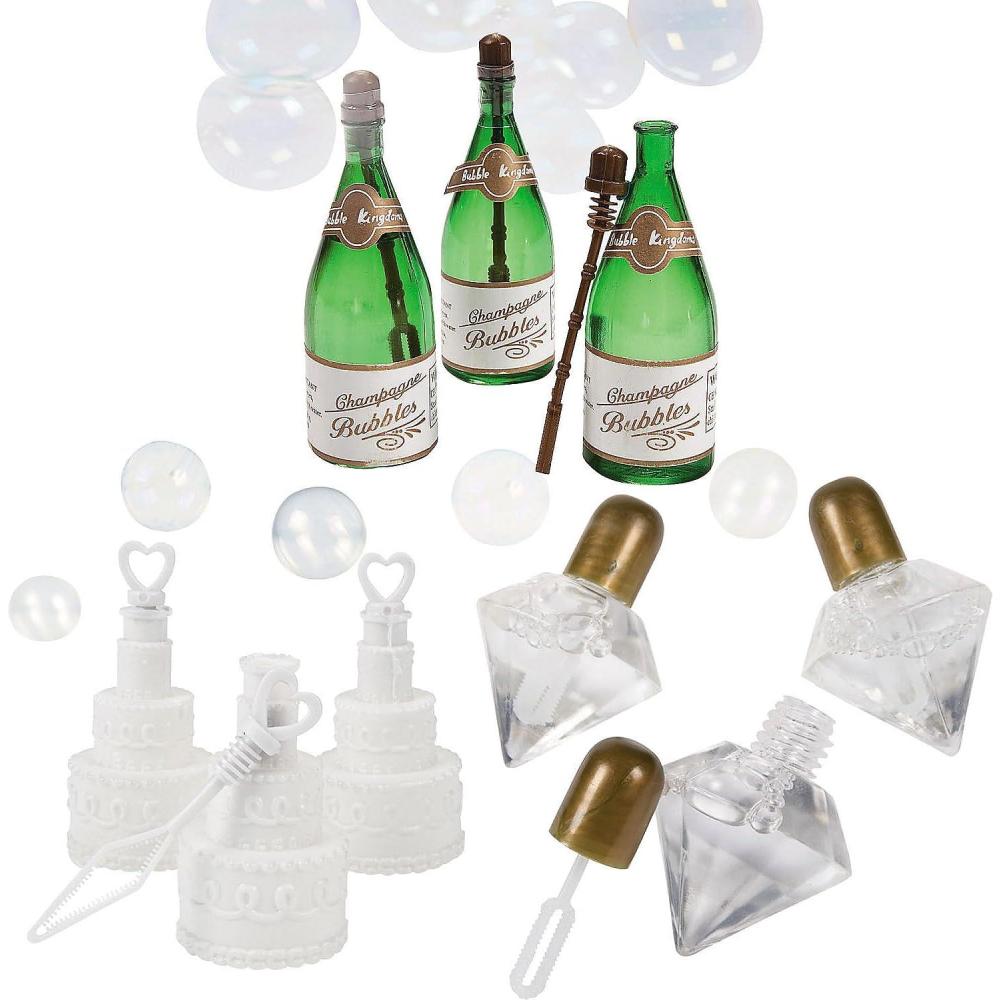 image:imageFun Express Mini Wedding Bubble Bottle Assortment Kit Bulk 48 Pc