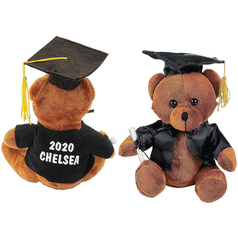image:imageFun Express Personalized Graduation Stuffed Bear  Black  Toys  1 Piece