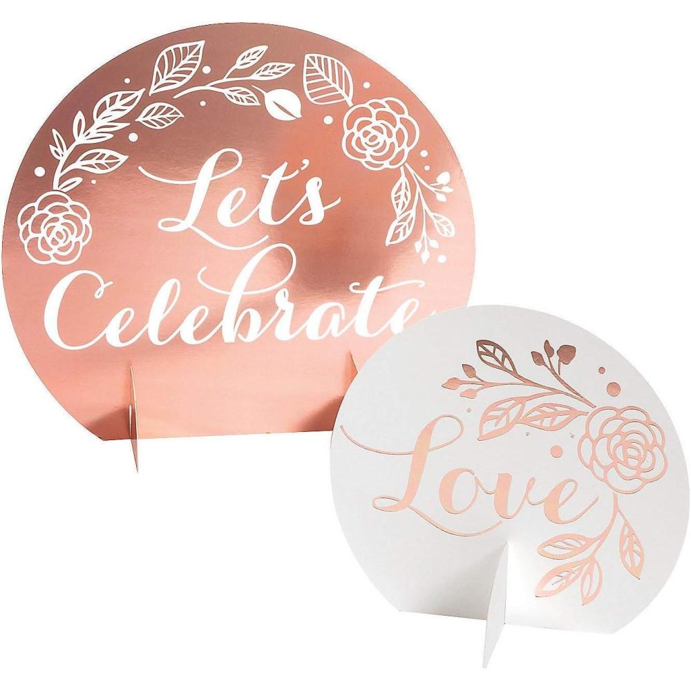 image:imageFun Express Rose Gold Foil Bridal Shower Centerpiece Kit  Elegant Party Decor for Weddings Bridal Showers amp Special Occasions  Perfect for Table Settings Event Decor amp Celebrations  9 Pieces