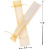 Fun Express – Gold Hand Fan Organza Bags for Wedding – Party Supplies – Fabric & Textile Bags – Wedding – 12 Pieces