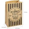 Fun Express 5 1/4″ x 8″ Wedding Popcorn Kraft Paper Treat Bags – Party Supplies – 12 Pieces