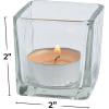 Fun Express Clear Square Tealight Holders for Wedding – Home Decor – Candles and Candle Accessories – Candle Holders & Accessories for Halloween, Christmas and Any Occasion – Wedding – 12 Pieces
