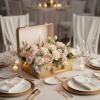Fun Express Gold Mini Suitcase Centerpiece – Elegant Wedding & Party Decor for Centerpiece Displays Bridal Showers Receptions & Special Occasions – Perfect for Celebrations – 1 Piece