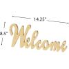 Fun Express Gold Welcome Table Décor Sign – Elegant Wedding Bridal Shower & Event Decoration – Perfect for Reception Entryway Add Charm to Your Special Day – Stylish Gold Accent – 1 Piece