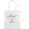 Fun Express Personalized Nonwoven White Welcome Wedding Tote Bags Large 15″ x 17″ – 48 Pieces