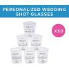 Fun Express Personalized Wedding Plastic Shot Glasses 50 Pieces