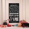 Fun Express Photo Booth Instructions Sign for Wedding and Party Decor – Black, White