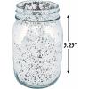 Silver Mercury Glass Mason Jars (bulk set of 12) Wedding and Home Decor