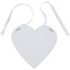Fun Express Blank Heart Shape Sign with Ribbon – Customizable DIY Craft Sign Weddings Home Decor Special Events Perfect Personalization White Color Ideal Gifts Decorations Craft Projects – 1 Piece