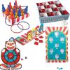 Fun Express Carnival Game Kit – Toys – 53 Pieces – Blue, Red, Wood Color, White/Beige, Yellow