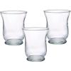 Fun Express Clear Glass Hurricane Candle Holders – Elegant Candle Holders for Weddings Home Decor Special Occasions & Table Centerpieces – Perfect for Candles & Decoration – Clear Glass 12 Pieces