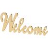 Fun Express Gold Welcome Table Décor Sign – Elegant Wedding Bridal Shower & Event Decoration – Perfect for Reception Entryway Add Charm to Your Special Day – Stylish Gold Accent – 1 Piece