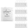 Fun Express Personalized Nonwoven White Welcome Wedding Tote Bags Large 15″ x 17″ – 48 Pieces