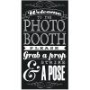 Fun Express Photo Booth Instructions Sign for Wedding and Party Decor – Black, White