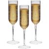 Fun Express Plastic Champagne Flutes Bulk 100 Count – Clear Disposable Wine Glasses for Wedding Reception, Mimosa Bar & Party Supplies | Shatterproof 4oz Cocktail Cups for Formal Events