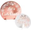 Fun Express Rose Gold Foil Bridal Shower Centerpiece Kit – Elegant Party Decor for Weddings Bridal Showers & Special Occasions – Perfect for Table Settings Event Decor & Celebrations – 9 Pieces