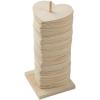 Fun Express Stacking Hearts Guest Book – Elegant Wooden Guestbook for Weddings Bridal Showers and Special Events Unique Heart-Shaped Design – Perfect for Creating Lasting Memories – 1 Piece