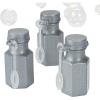 Hexagon Mini Bubble Bottles, 48 Pieces, Wedding, Birthday Party Favors, Bubble Wands (Purple)(Silver)