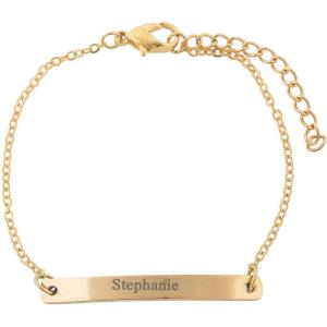 Fun Express – Pz Gold Metal Bar Bracelet for Wedding – Jewelry – Adult Jewelry – Misc Adult Jewelry – Wedding – 1 Piece
