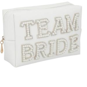 Fun Express 8 1/4″ x 5 1/4″ Team Bride Polyester Wedding Makeup Organizer Bag