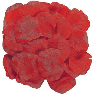 Fun Express Artificial Rose Petals (200 Pieces) Perfect for Wedding Decor, Flower Girls, Party and More (Burgundy)(Red)