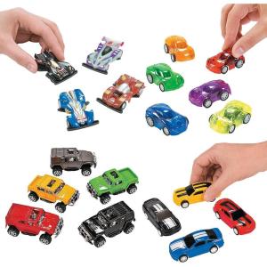 Fun Express Bulk 96 Pieces Pull-Back Cars & Race Cars Assortment