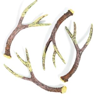 Fun Express Deer Antlers Resin Table Decorations 12 Pack – Realistic Faux Antler Decor for Forest Woodland Christmas Party | Rustic Wedding Centerpieces & Hunting Lodge Themed Events
