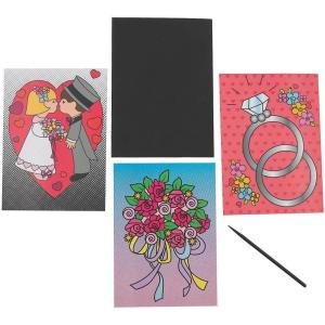 Fun Express Magic Scratch Wedding Kids Game – Creative Craft Activity for Kids Interactive DIY Wedding Party Game Fun Engaging Wedding Favor for Children – Perfect for Wedding Celebrations – 24 Pieces