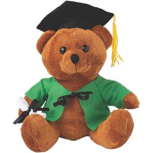 Fun Express Personalized Graduation Stuffed Bear – Green – Toys – 1 Piece