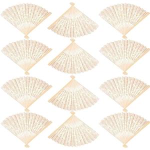 Fun Express Vintage Lace Folding Fans (Set of 12) Wedding Decorations and Party Supplies