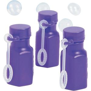 Hexagon Mini Bubble Bottles, 48 Pieces, Wedding, Birthday Party Favors, Bubble Wands (Purple)(Purple)
