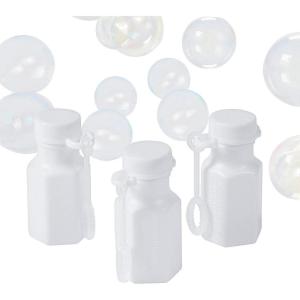 Hexagon Mini Bubble Bottles, 48 Pieces, Wedding, Birthday Party Favors, Bubble Wands (Purple)(White)