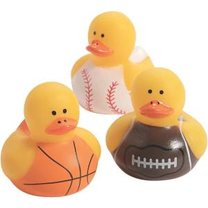 Mini Sports Rubber Duckies Assortment – Toys – 72 Pieces