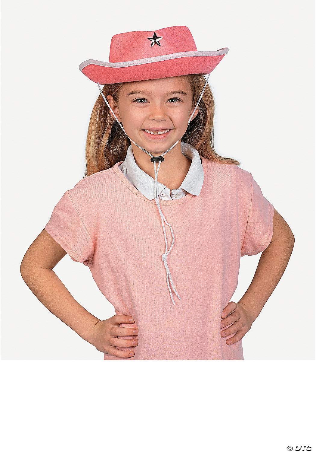 image:imageFun Express Pink Sheriff Cowgirl Hat for Kids Set of 12 Birthday Party and Costume Hats