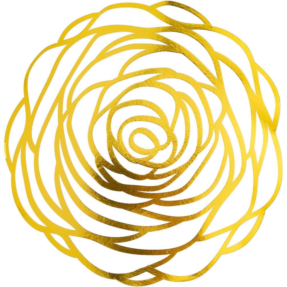 image:imageEyecatching Rose Shaped Gold Foil amp Cardstock Chargers 12 x 12 Pack of 24 Perfect for Weddings Banquets Formal Dinners and Parties