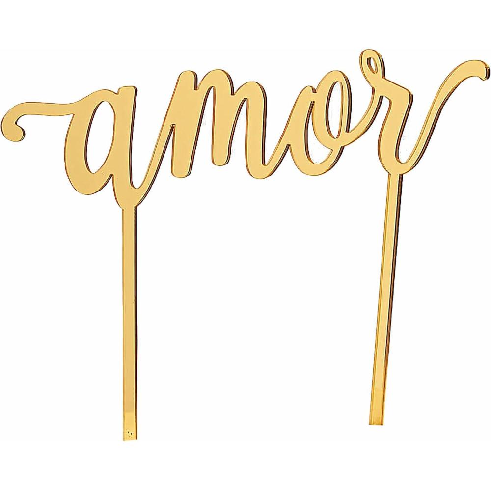 image:imageFun Express Amor Cake Topper for Wedding Home Decor Gifts Wedding amp Bridal Wedding 1 Piece
