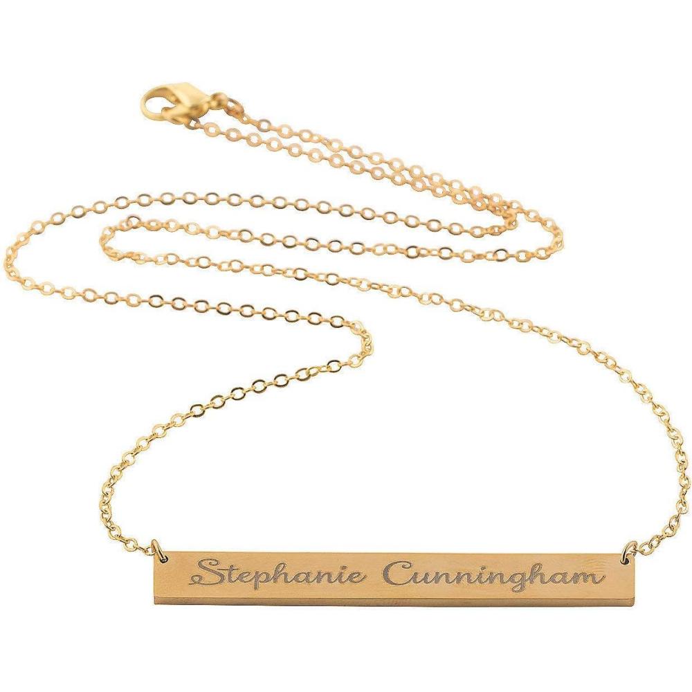 image:imageFun Express Pz Gold Metal Bar Necklace for Wedding Jewelry Adult Jewelry Misc Adult Jewelry Wedding 1 Piece