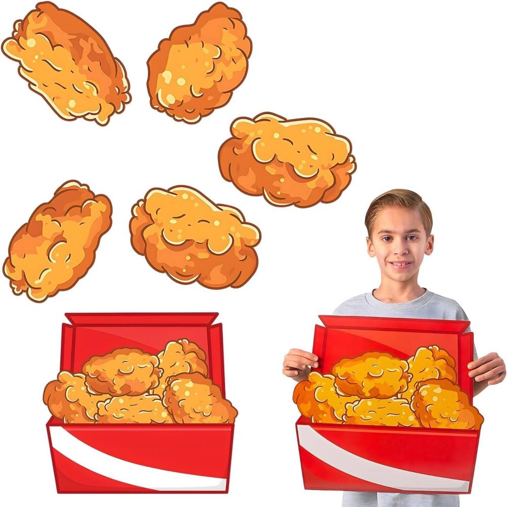 image:imageFun Express 8 14 16 Food Party Chicken Nuggets Cardstock Wall Cutouts Set 7 Pieces