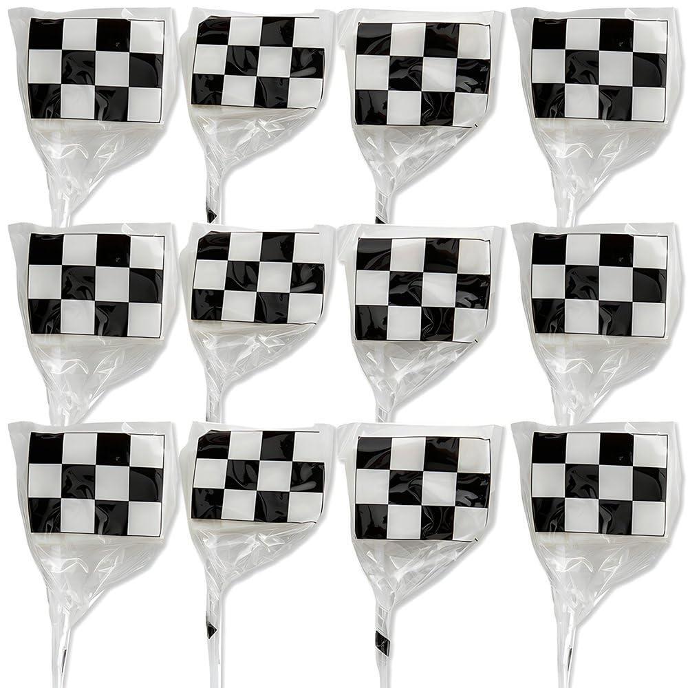 image:imageFun Express Checkered Flag Suckers Fun Race Car Party Favors Ideal for Racing Themed Celebrations Kids Party Treats amp Decorations Perfect for Birthdays amp Special Occasions 12 Pieces