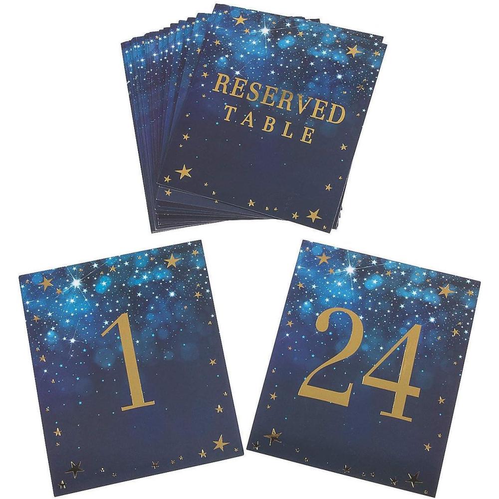 image:imageFun Express Constellation Table Numbers Party Supplies Elegant Starry Design for Events Weddings and Special Occasions 24 Pieces Blue