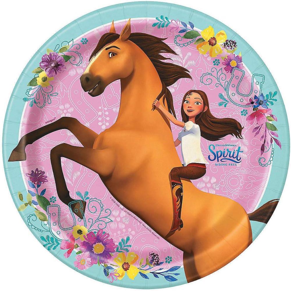 image:imageFun Express Dreamworks Spirit Riding Free Party Paper Dinner Plates  Spirit Riding Pink Theme Disposable Dessert Dinner Plates  Tableware Decorations Birthday Baby Shower  Party Supplies  8 Pieces