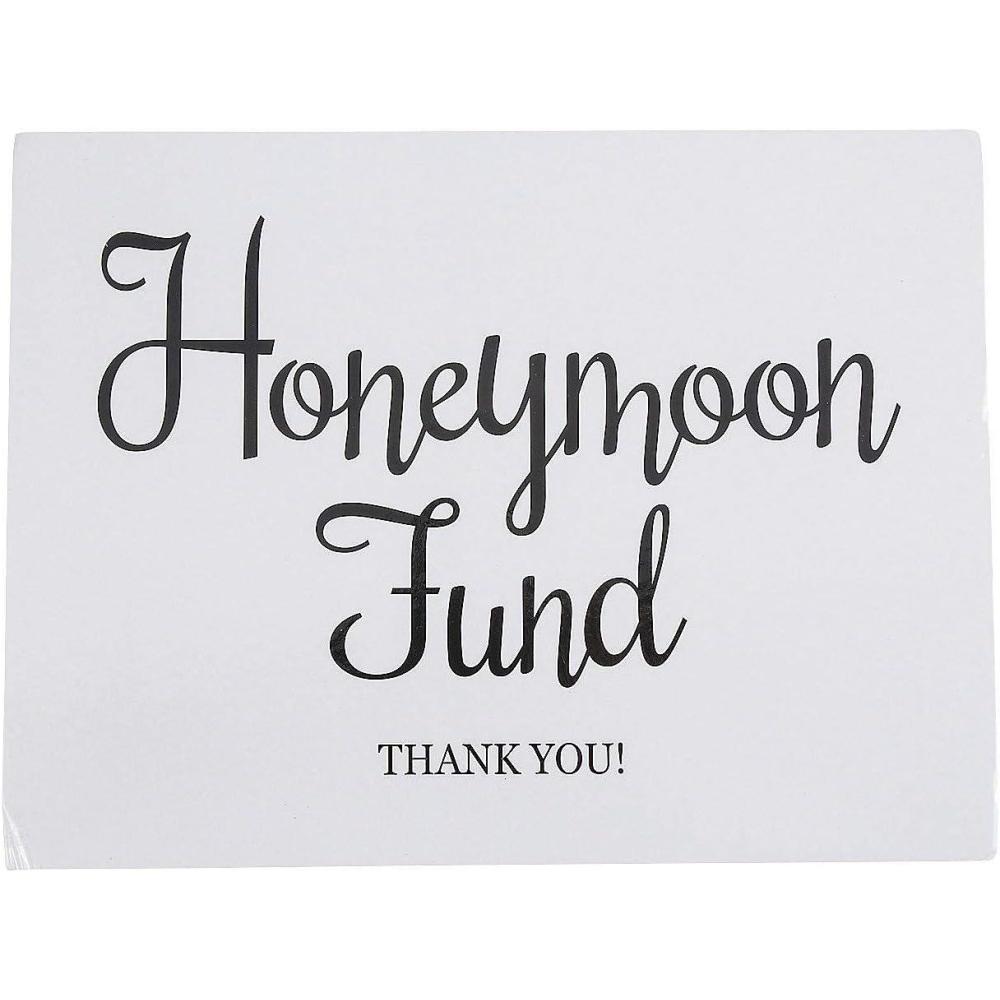 image:imageFun Express Honeymoon Fund Sign for Wedding  Gray and Black