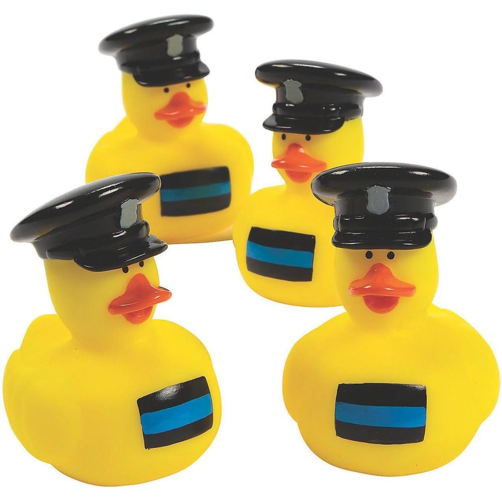 image:imageFun Express Thin Blue Line Police Rubber Ducks Birthdays Grand Events Party Favors Table Decorations Treasure Chest Supplies Blue 12 Pieces