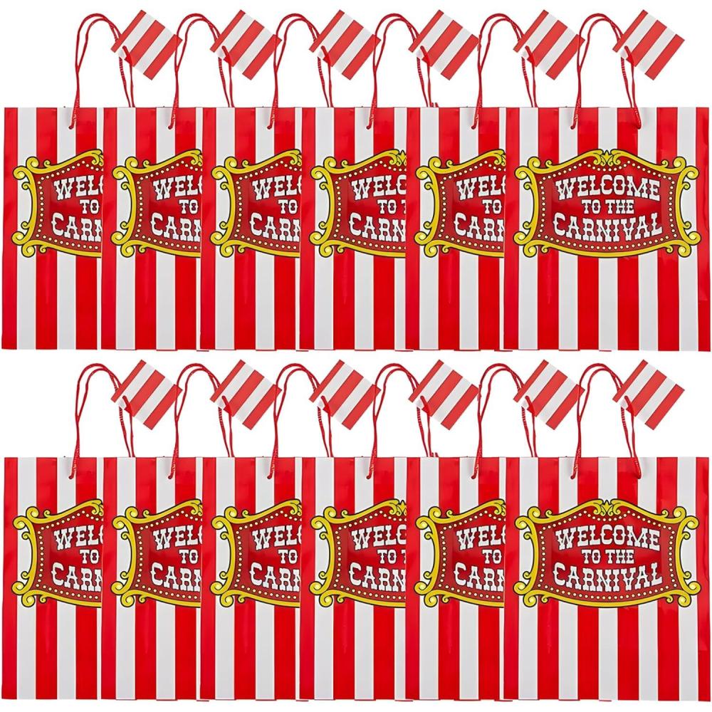 image:imageFun Express Welcome To The Carnival Gift Bags Set of 12  Circus And Birthday Party Supplies