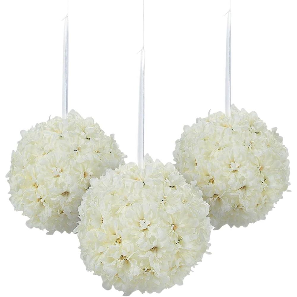 image:imageHydrangea Pomander Kissing Balls Set of 3 Pieces Each is 65 inch Wedding and Home Decor