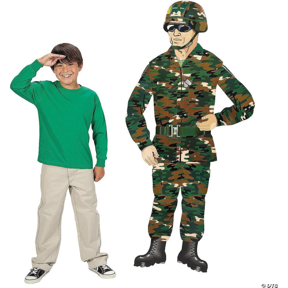 image:imageLarge Army Soldier Cardboard Cutout 5 Feet Tall Party Decor